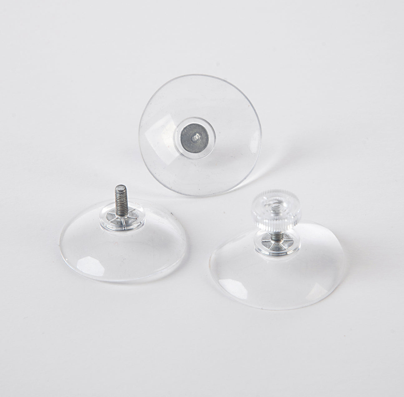 Saugnapf 40 mm M4 10 mm lang Rändelmutter transparent